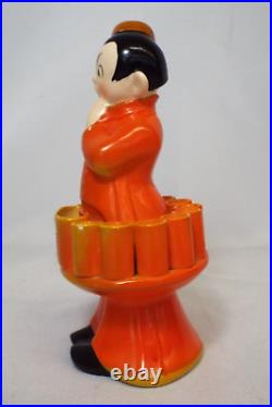 Vintage Art Deco GERMANY Orange Bellhop Porter 11 Cigarette Holder Match Strike