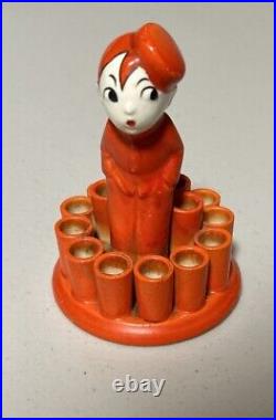 Vintage Art Deco GERMANY Orange Bellhop Porter 16 Cigarette Holder Tobacciana