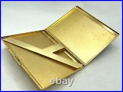 Vintage! Auth YVES SAINT LAURENT YSL Logo Cigarette Holder Case Gold Black Blue