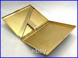 Vintage! Auth YVES SAINT LAURENT YSL Logo Cigarette Holder Case Gold Black Blue