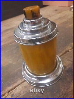 Vintage Bakelite Round Pop Up Cigarette Holder Dispenser Butterscotch Yellow