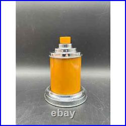 Vintage Bakelite Round Pop Up Cigarette Holder Dispenser Butterscotch Yellow