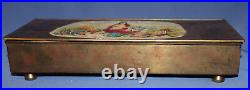 Vintage Brass Footed Cigarette Case Box