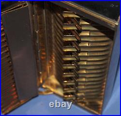 Vintage Brass Footed Cigarette Case Box