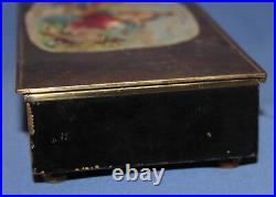 Vintage Brass Footed Cigarette Case Box