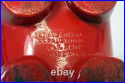 Vintage Brown Bigelow Red Elephant Art Deco Figural Cigarette Holder Ashtray Set