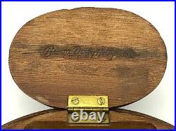 Vintage Brown Derby Hollywood Carved Wood Hat Matchbook/Cigarette/Trinket Box