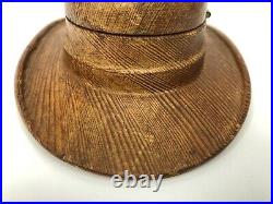 Vintage Brown Derby Hollywood Carved Wood Hat Matchbook/Cigarette/Trinket Box