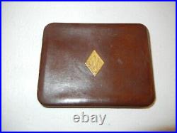 Vintage Brown Leather Cigarette Case from the 40's