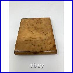 Vintage Burl Wood or Birdseye Maple Cigarette Case Box