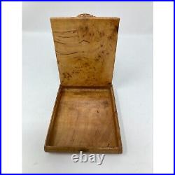 Vintage Burl Wood or Birdseye Maple Cigarette Case Box