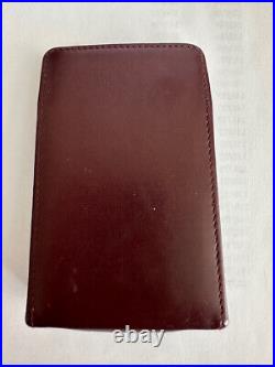 Vintage CARTIER Logo Leather Cigarette Case Cover Pouch Burgundy