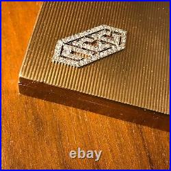 Vintage Cartier 14k Yellow Gold & Diamonds Cigarette Case / Trinket Box