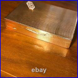 Vintage Cartier 14k Yellow Gold & Diamonds Cigarette Case / Trinket Box