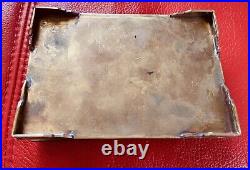 Vintage Cigarette Box Brass Nugget RARE MCM or Trinket Box