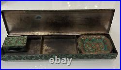 Vintage Cigarette Box With Ashtray MCM Stash Maximalism Art Deco