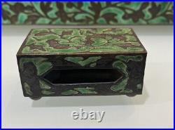 Vintage Cigarette Box With Ashtray MCM Stash Maximalism Art Deco