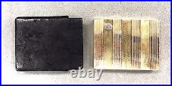 Vintage Cigarette Case Tri Color 14K Gold with. 25 ctw OEC Diamonds