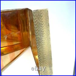 Vintage Cigarette Case Tri Color 14K Gold with. 25 ctw OEC Diamonds