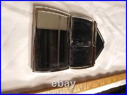 Vintage Colibri of London Clear Bejeweled Stainlss Steel Cigarette Case withMirror