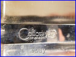 Vintage Colibri of London Clear Bejeweled Stainlss Steel Cigarette Case withMirror