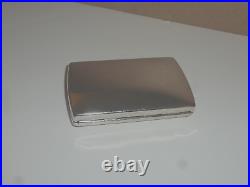 Vintage Colibri of London Clear jeweled Stainless Steel Cigarette Case withMirror