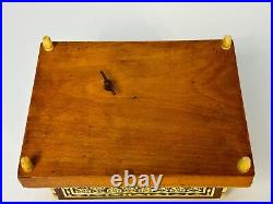 Vintage Egyptian Inlaid Wood & Mother of Pearl Cigarette/Music Box