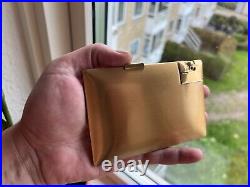 Vintage Elgin American Art Deco Gold Lighter Cigarette Case With Box. RARE