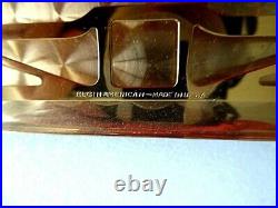 Vintage Elgin Enamel Golfer cigarette case, name card box Compact Wallet w pouch