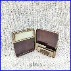 Vintage Embossed Sailing Ship Cigarette Case Mirror Fitting Match Case CG456