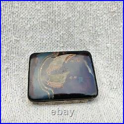 Vintage Embossed Sailing Ship Cigarette Case Mirror Fitting Match Case CG456