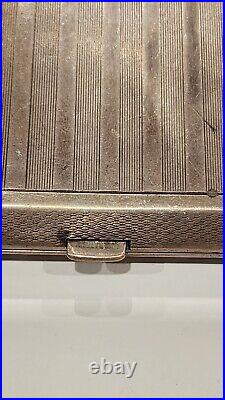 Vintage Enamel 900 Silver Cigarette BoxMarked 1593 900