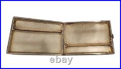 Vintage Enamel 900 Silver Cigarette BoxMarked 1593 900