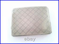 Vintage English Cigarette Case EPNS Pocket Friendly Silver Plated Case G76-12