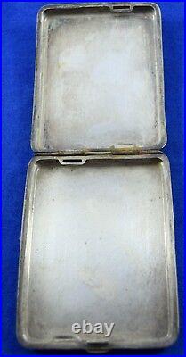 Vintage English Cigarette Case EPNS Pocket Friendly Silver Plated Case G76-12