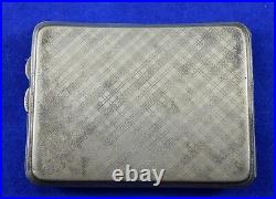 Vintage English Cigarette Case EPNS Pocket Friendly Silver Plated Case G76-12