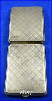 Vintage English Cigarette Case EPNS Pocket Friendly Silver Plated Case G76-12