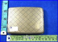 Vintage English Cigarette Case EPNS Pocket Friendly Silver Plated Case G76-12