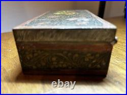 Vintage Engraved Brass Cigarette Box Made In British India. 1940, Elephant Theme