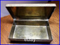 Vintage Engraved Brass Cigarette Box Made In British India. 1940, Elephant Theme