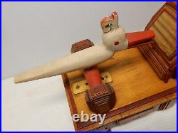 Vintage Folk Art Hand Made Bird Assisted Cigarette Dispenser