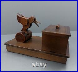 Vintage GDR Cigarettes Dispenser Mechanical Cigarettes Box With Bird