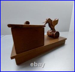 Vintage GDR Cigarettes Dispenser Mechanical Cigarettes Box With Bird