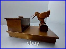 Vintage GDR Cigarettes Dispenser Mechanical Cigarettes Box With Bird