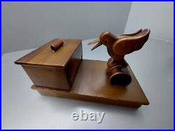 Vintage GDR Cigarettes Dispenser Mechanical Cigarettes Box With Bird