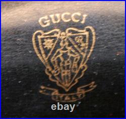 Vintage GUCCI Black Leather & Horsebit Jacquard Cigarette Case 80s