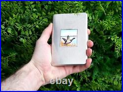 Vintage George VI Sterling Silver and Enamel Cigarette Case