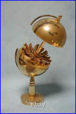 Vintage German Brass Globe Cigarette Holder Dispenser 1950 MCM