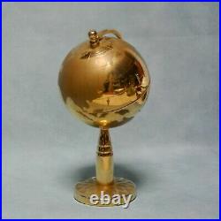 Vintage German Brass Globe Cigarette Holder Dispenser 1950 MCM