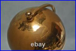 Vintage German Brass Globe Cigarette Holder Dispenser 1950 MCM